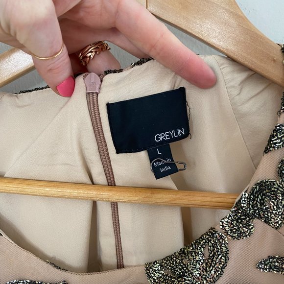 Anthro Greylin Sequin Sleeveless Peplum Blouse - Picture 6 of 9